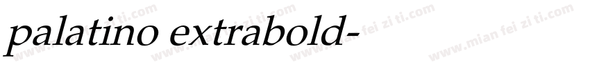 palatino extrabold字体转换